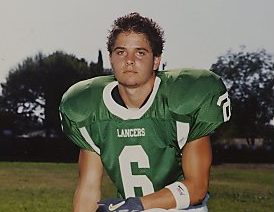 Photo of  Anthony Melia in his Thousand Oaks Lancer football jersey.